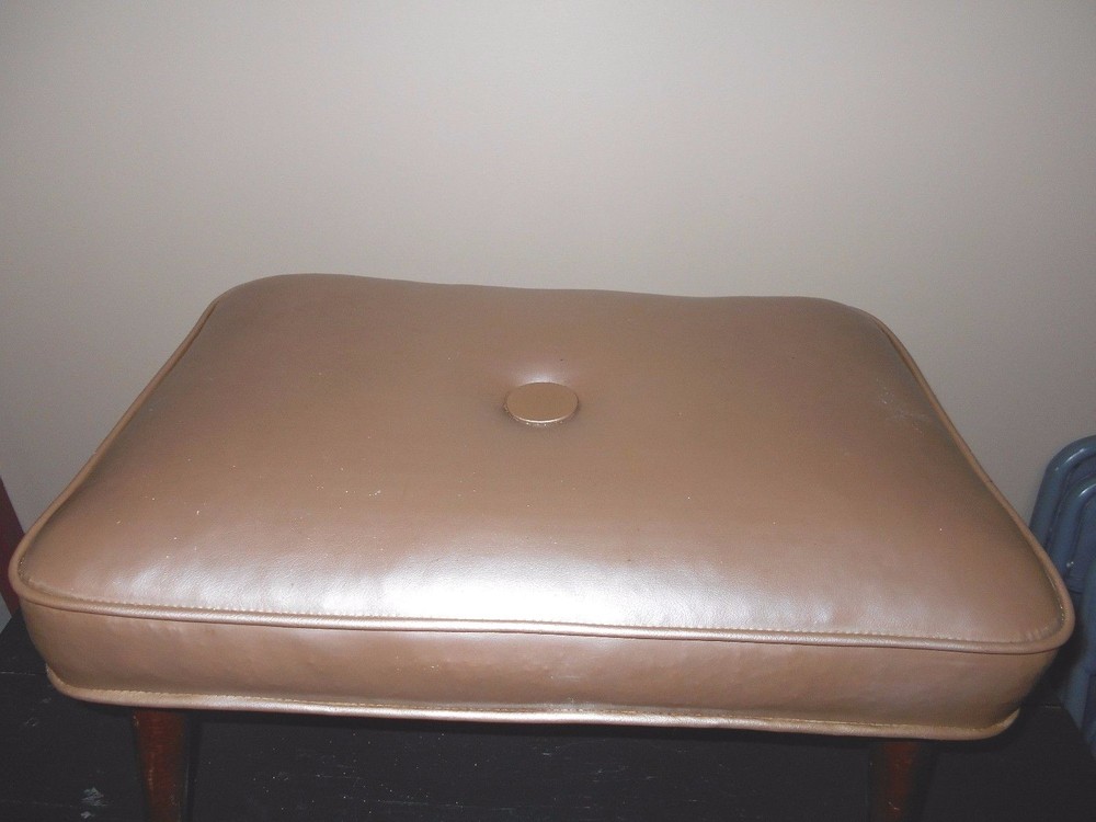 MID CENTURY FOOT STOOL RETRO OTTOMAN