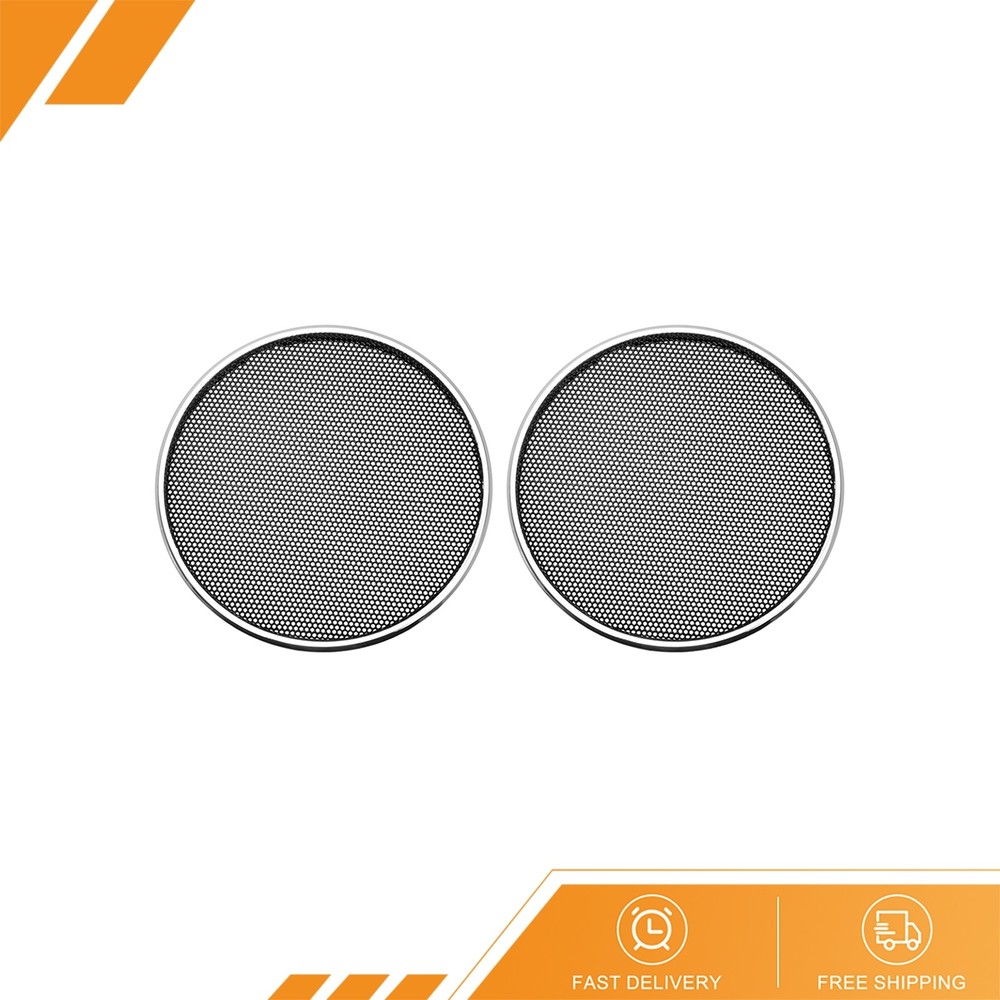 2 x 3.5" Speaker Grill Mesh Circle Woofer Guard Protector Cover Audio Silver