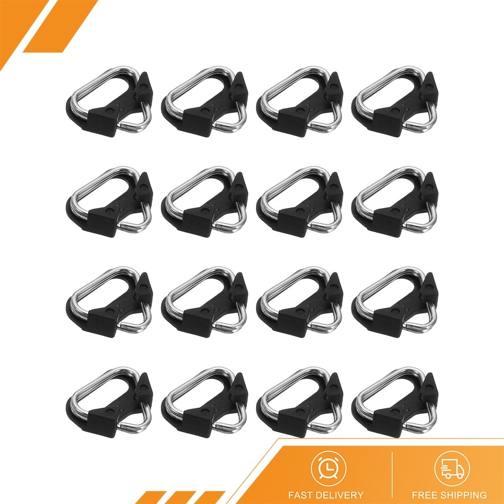 16 x Camera Strap Lug Ring Metal Triangle Split Ring Hook Adapter Plastic Cap