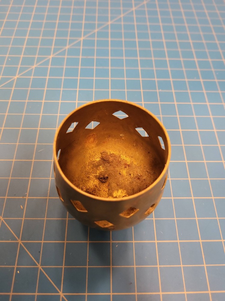 Vintage Brass Incense Burner Holder Diamond Cutouts Aromatherapy Diffuser 2.5"