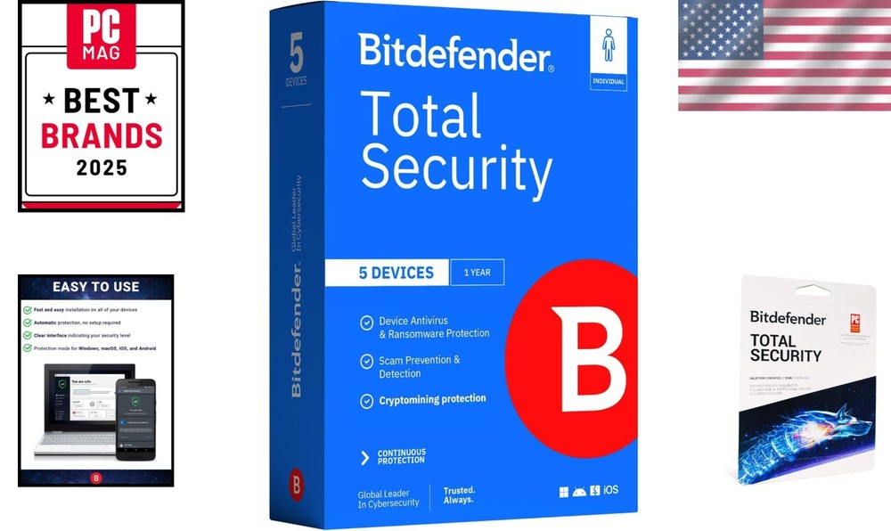 Total Security 2026: Elite Antivirus & Internet Security Suite for 5 Devices