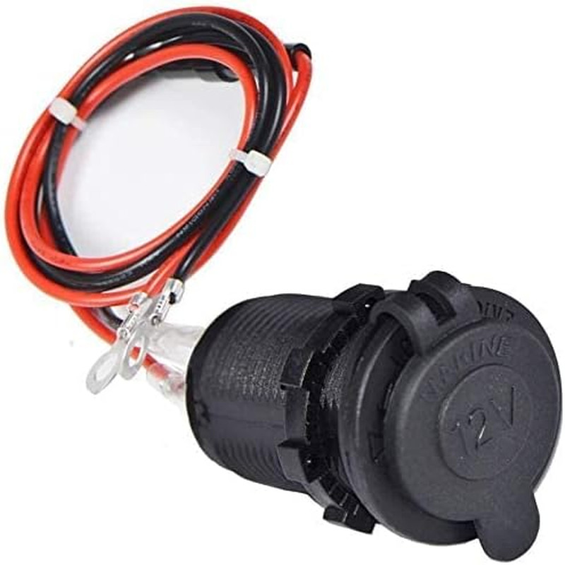 12V Car Cigarette Lighter Socket Waterproof and Dustproof Plug Socket for Car Tr
