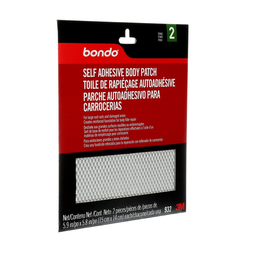 Bondo Self-Adhesive Body Patch, For Large Rust-Outs and Pack, Metallic