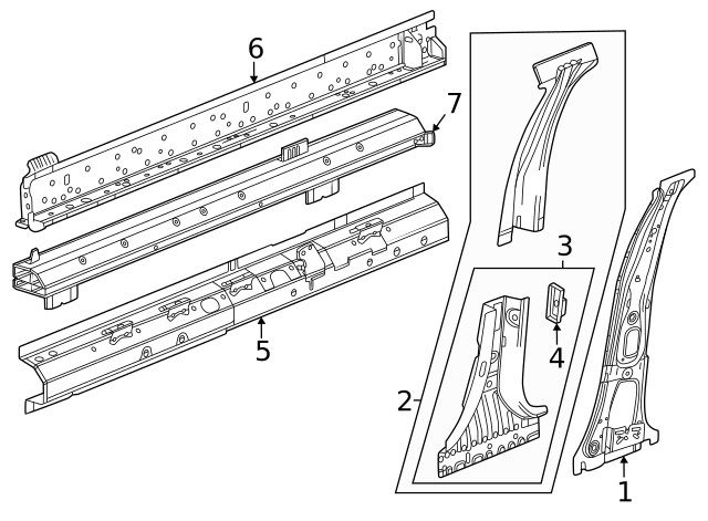 Genuine GM Outer Rocker Panel 86544438