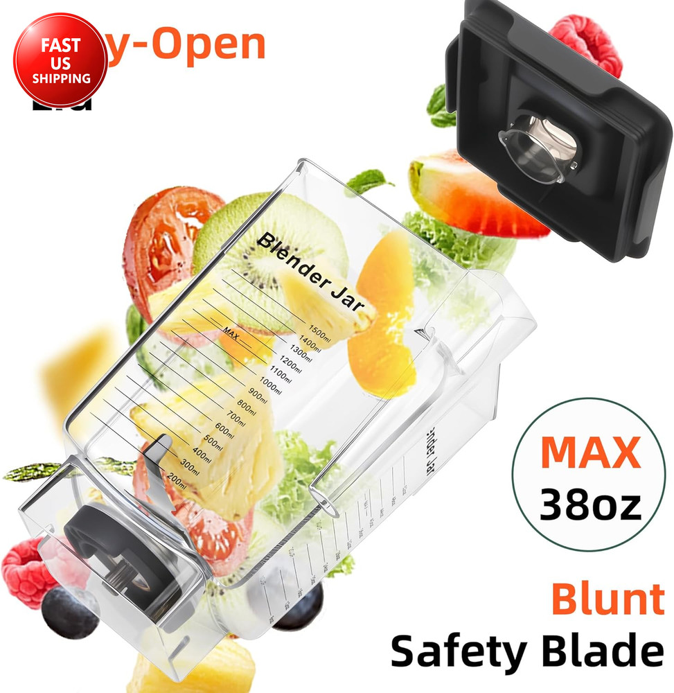 90 Oz Replacement Jar Compatible with Blendtec Blender, Container Pitcher Fits A