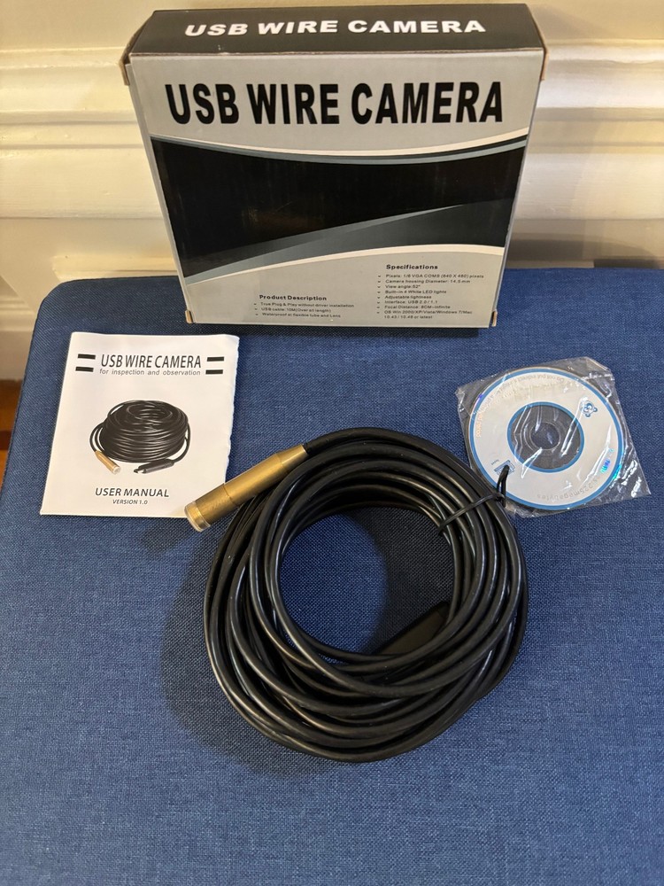 10 M USB Waterproof Wire Camera for Inspection & Observation