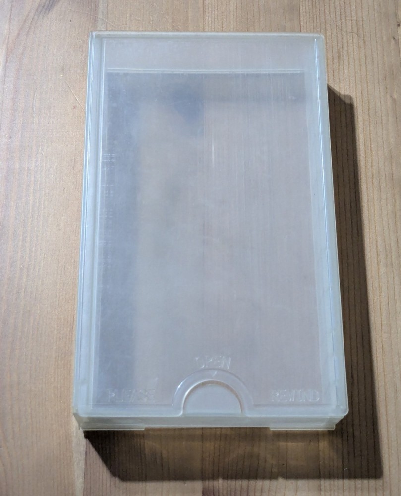 VHS Plastic Bottom-Open Protective Case