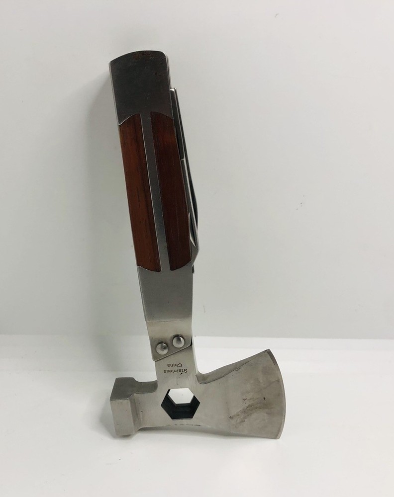 Multi Tool Hatchet Axe Folding Knife Saw Blade Stainless Steel 7”