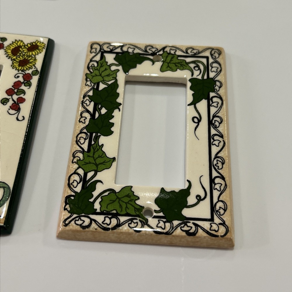 3 Now That's a Switch Hand Painted Light Switchplates Covers All Fired Up! White