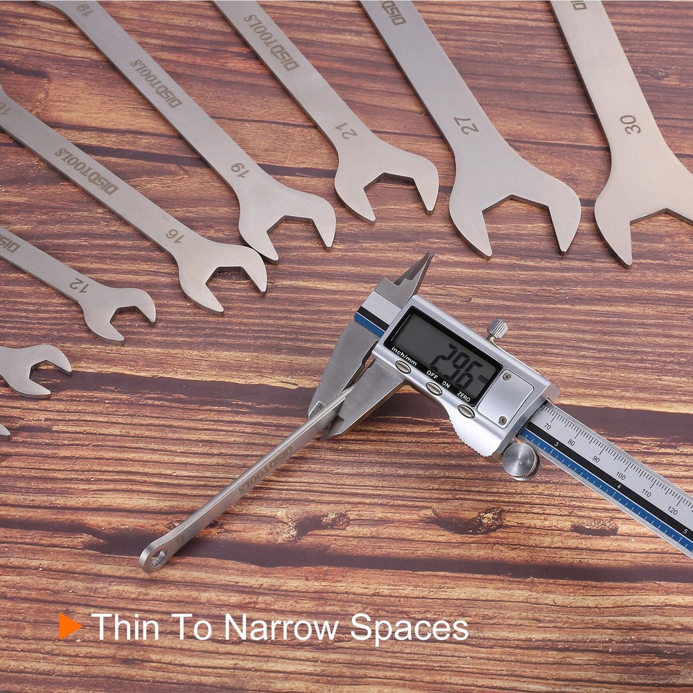 2pcs Thin Combination Wrench 9mm Metric Torx 15 Degree Offset Wrenches