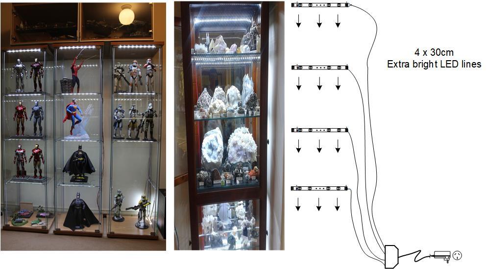 Lights for Glass Display Cabinet Warm White