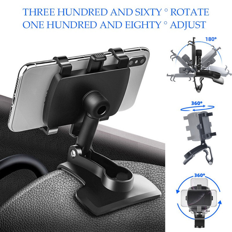 Car Mobile Phone Holder Navigation Bracket Sun Visor Mirror Dashboard Mounting