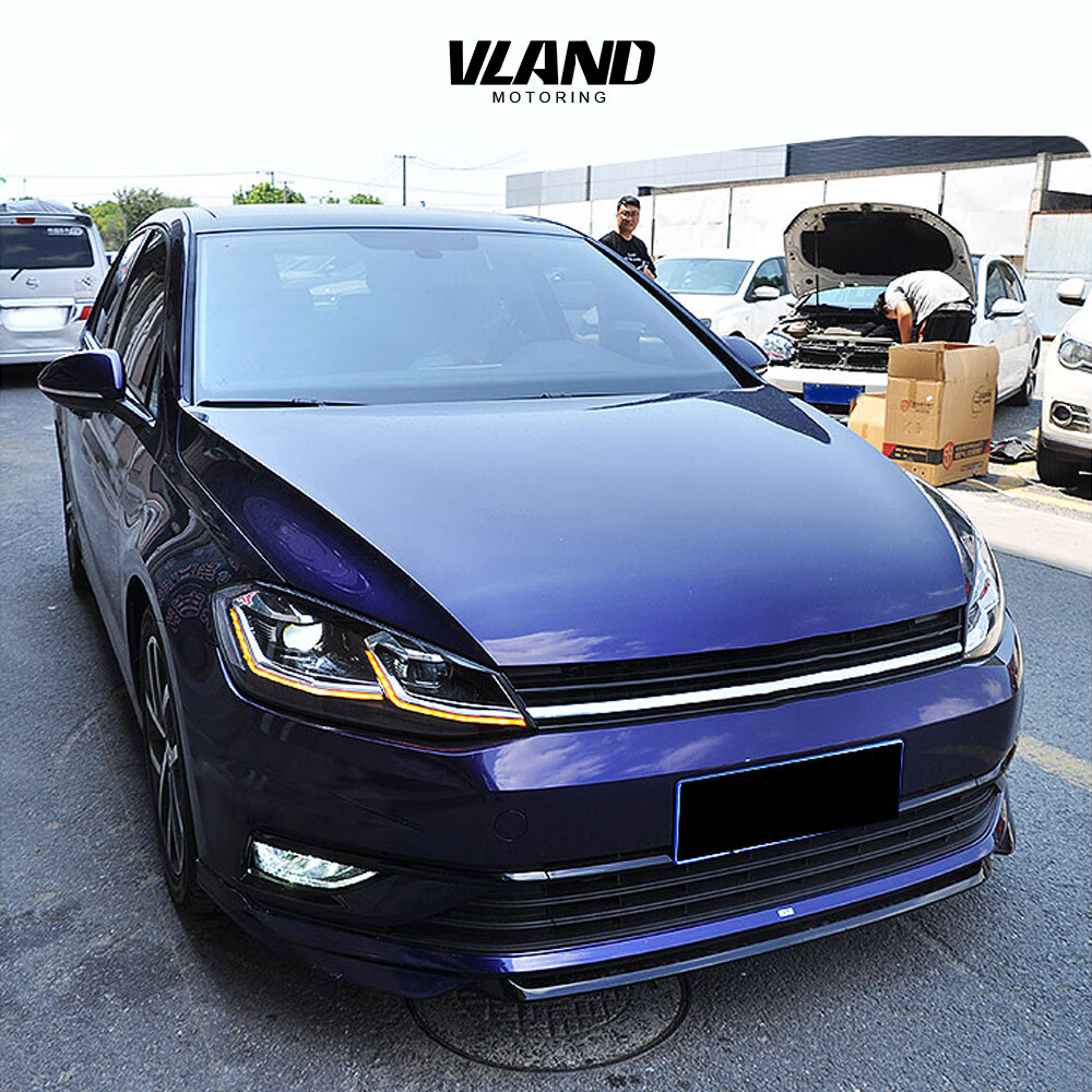 VLAND For 2015-2017 Golf 7 MK7&GTI LED Headlights+Red LED Tail Lights Sequential