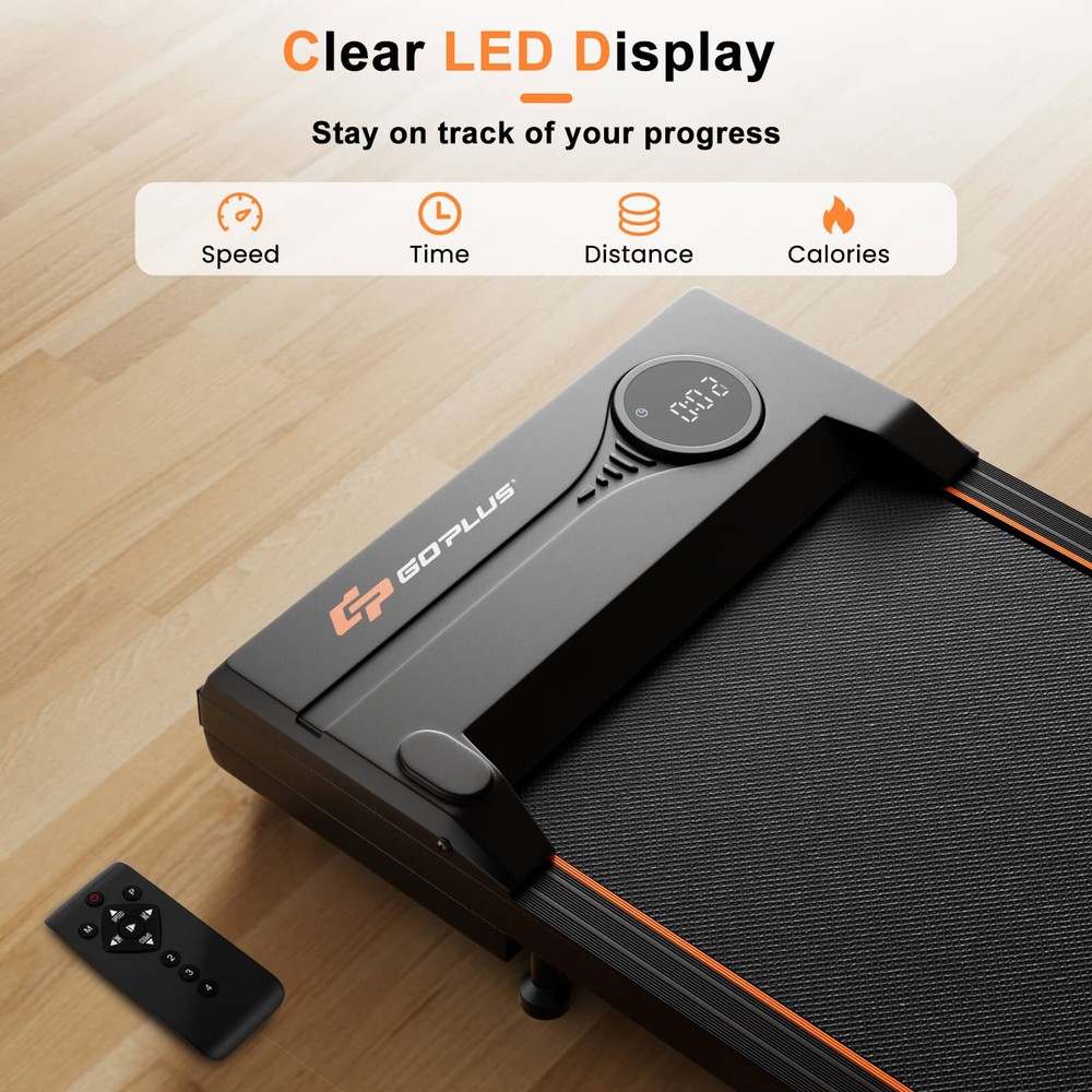 2.5HP Under Desk Treadmill with Remote Control LED Display 12 Preset Programs