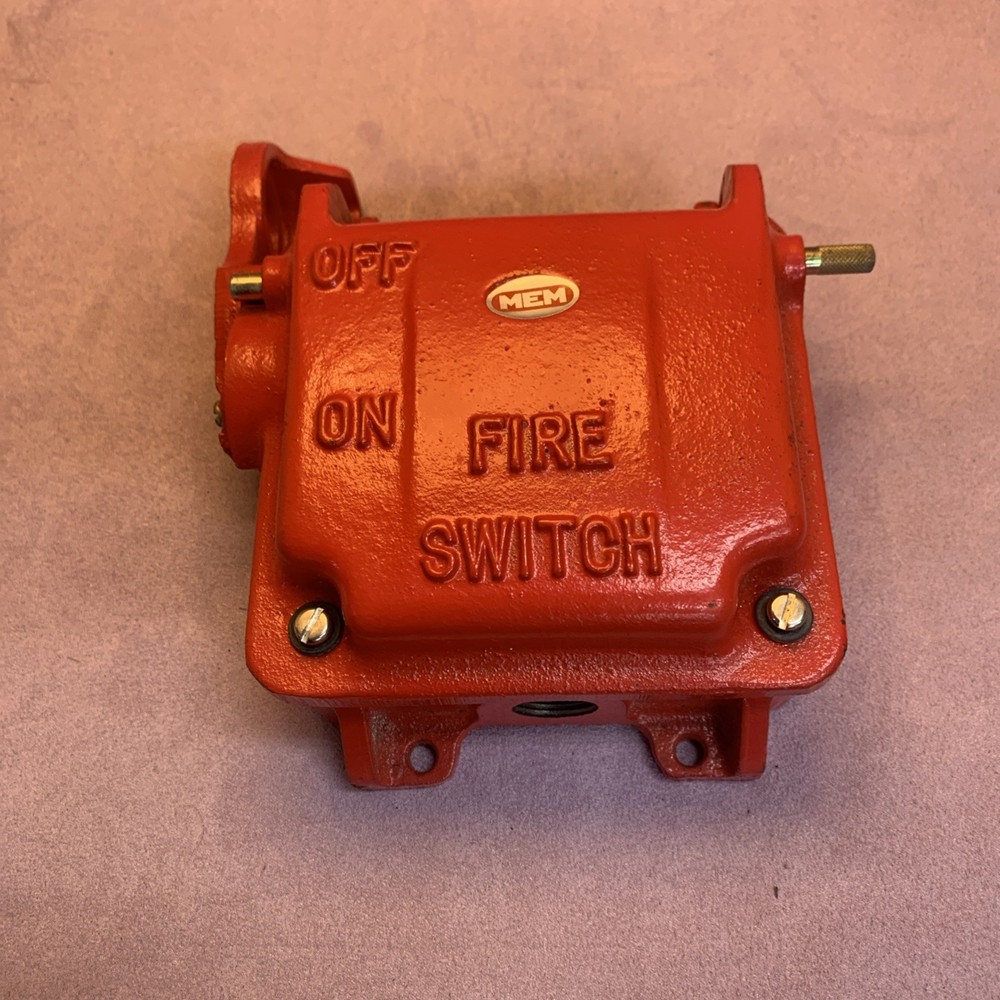 MEM Vintage Cast Iron Fire Switch Red