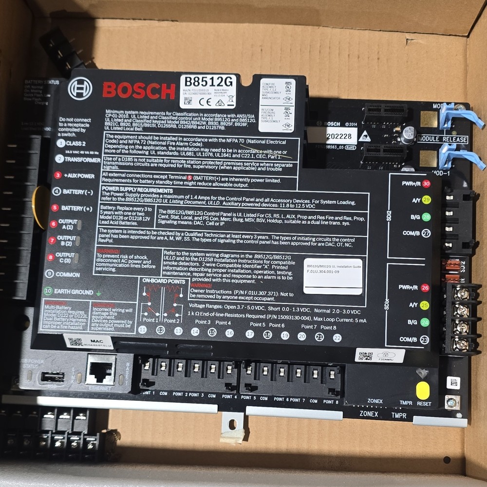 Bosch B8512G G Series IP Control Panel 8 Areas 99 Points Security Keypad