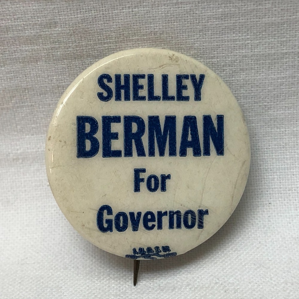 Vintage Shelley Berman for Governor Pinback Button