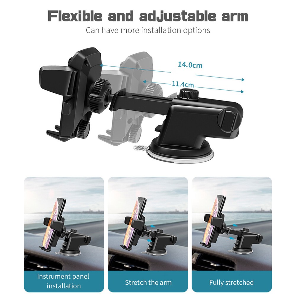 Universal Car Phone Holder Dashboard Windshield Car Mount For Mobile GPS