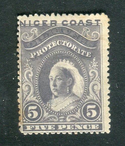 Niger Coast Protectorate SG49b QV 1894 5d grey lilac MH