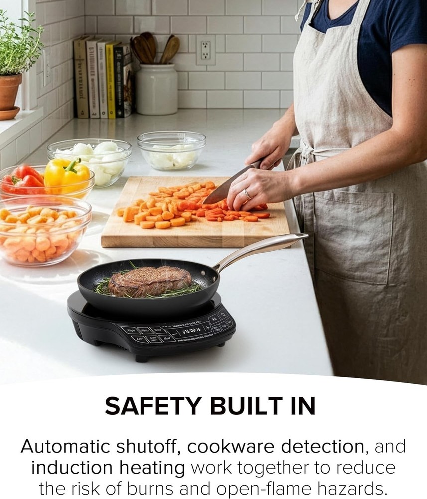 Nuwave Flex Pro 10.25” Precision Induction Cooktop with IMD Touch Display, LED,