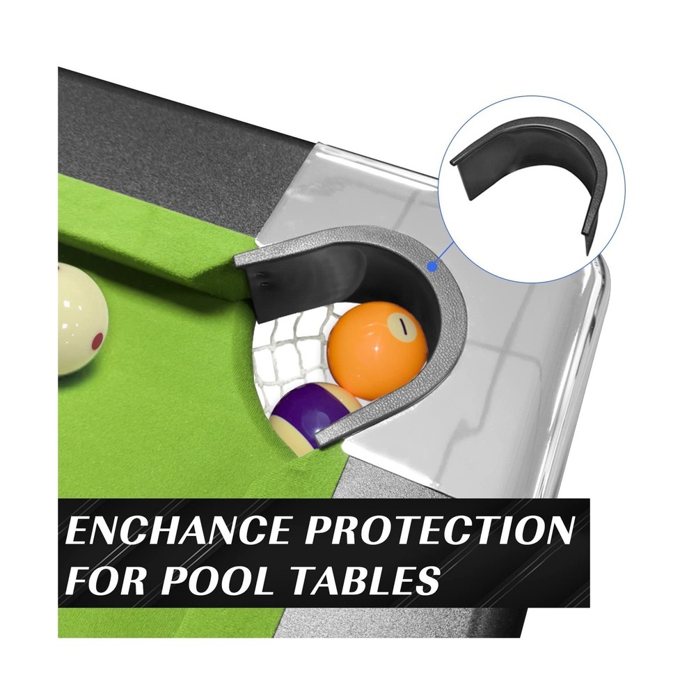 Pool Table Pocket Liners 6 Pc Billiards Liners Replacements 4 Corner 2 Side P...