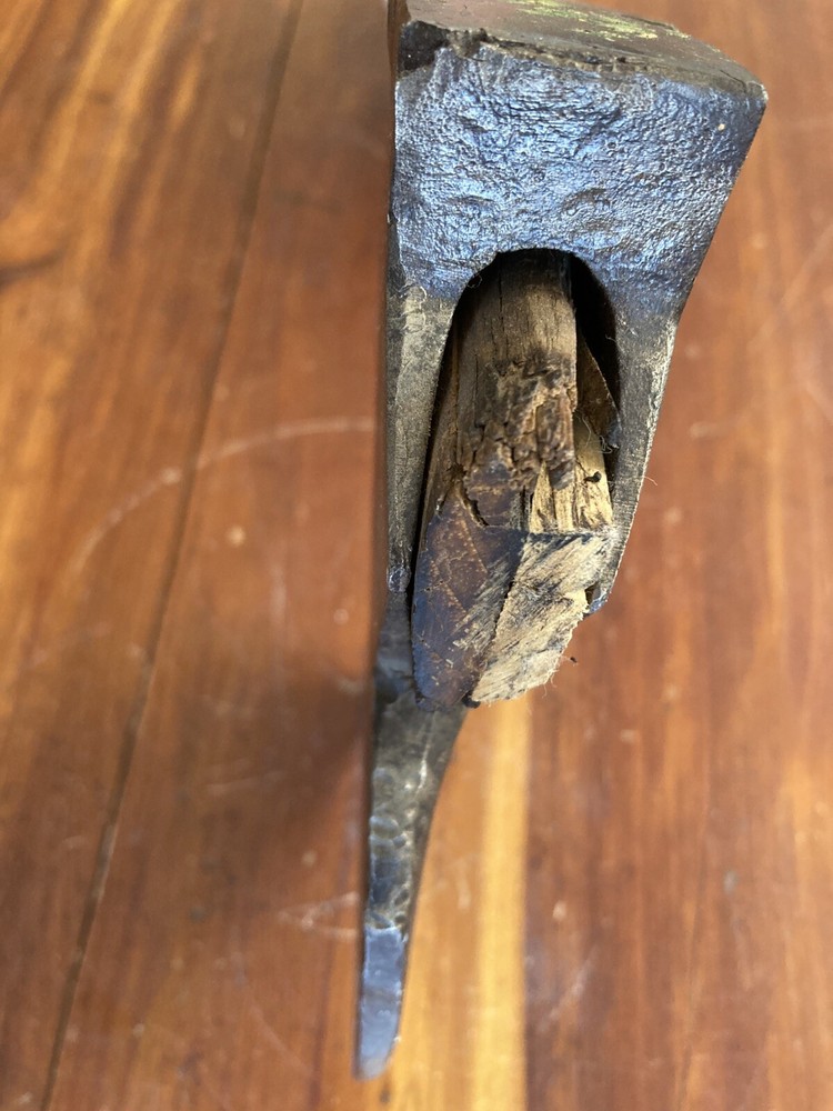 Antique Single Bevel Side Axe - Blacksmith Forged