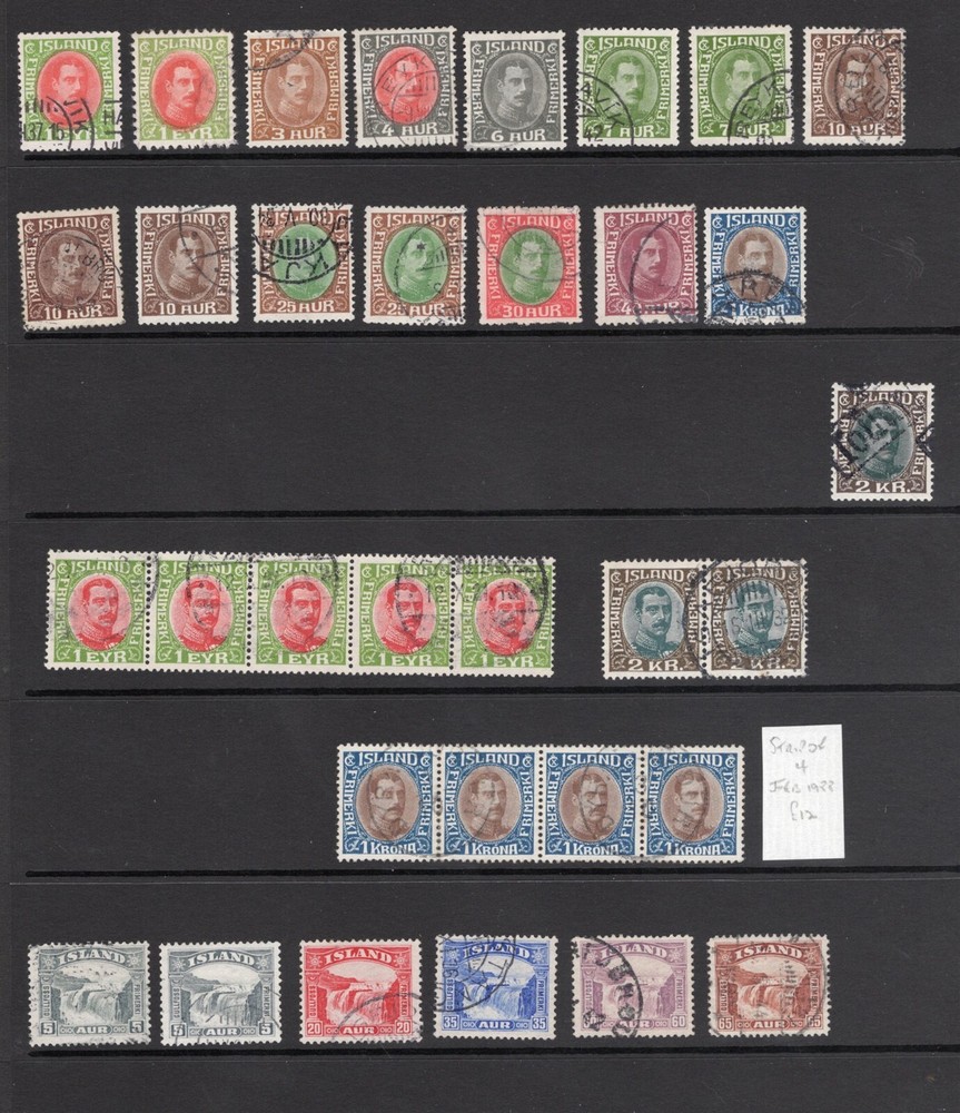ICELAND OLD USED STAMP COLLECTION