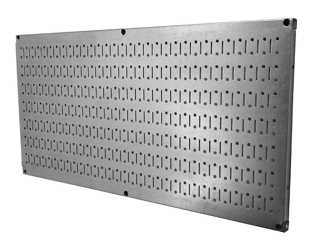 16x32 in Horizontal Galvanized Metal Pegboard Tool Board Panel for Garage