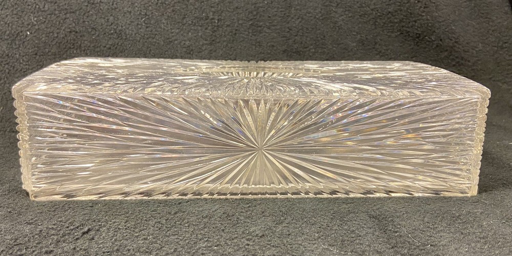 Vintage MCM Clear Acrylic Tissue Holder-CELEBRITY-Starburst Pattern-Wall Mount