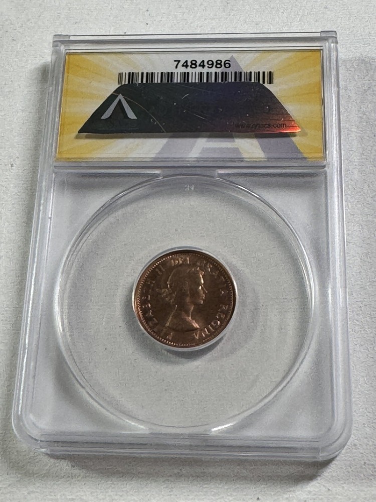 1963 Canada 1 Cent Proof Like Graded MS 67 RD by ANACS