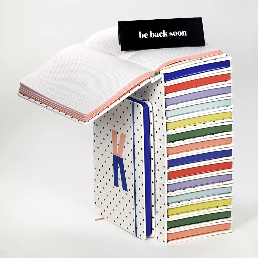 Kate Spade New York Take Note Large Polka Dot Leatherette Initial Notebook Bo...