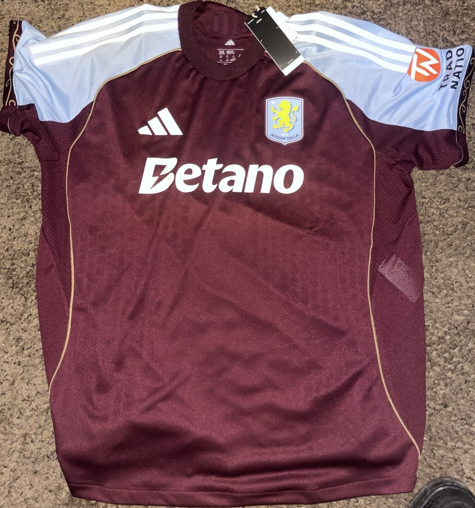 Adidas Aston Villa 25/26 Home Authentic Jersey Player Version Size 2XL