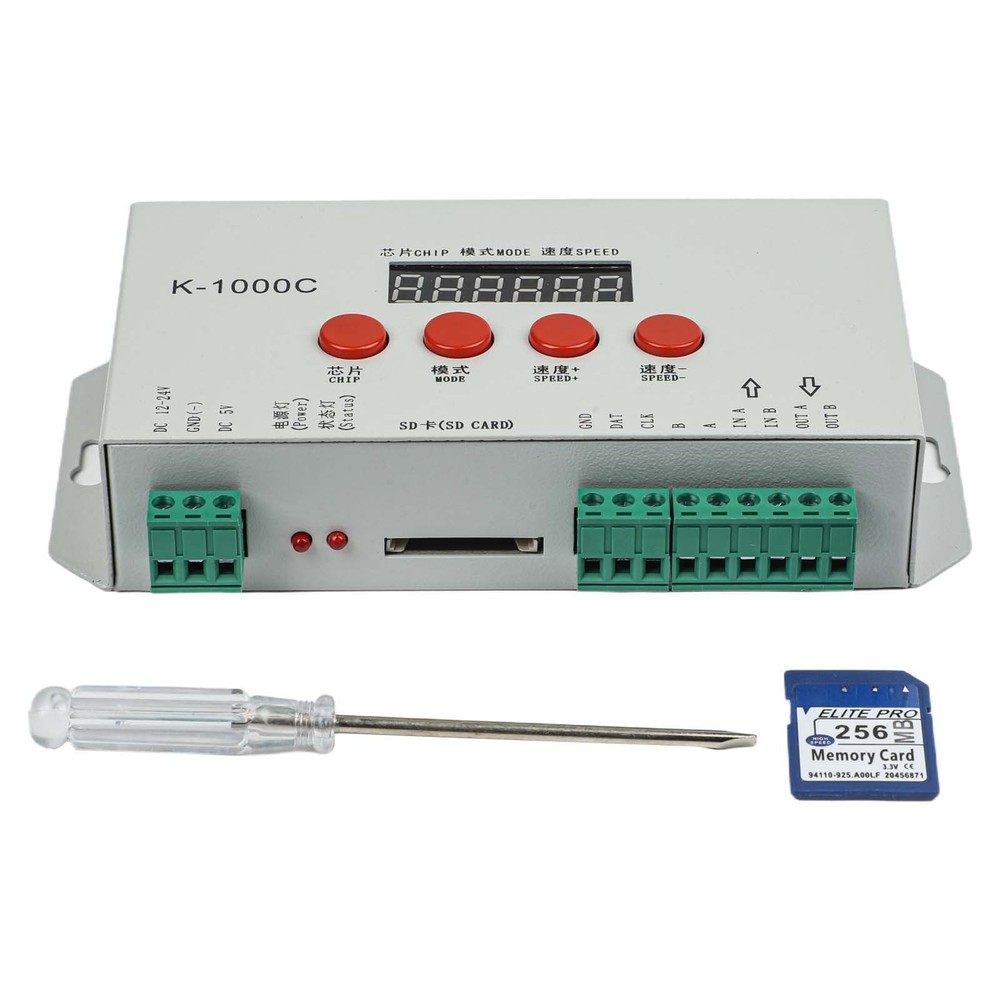 K1000C LED Controller for WS2812B WS2811 APA102C LED Strips with Cascading