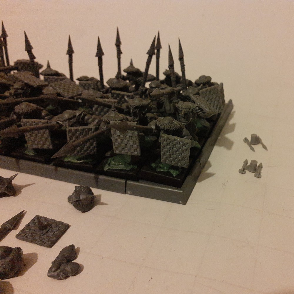 Warhammer Orcs & Goblins 42 Goblin Spearman Horde plastic oop full command