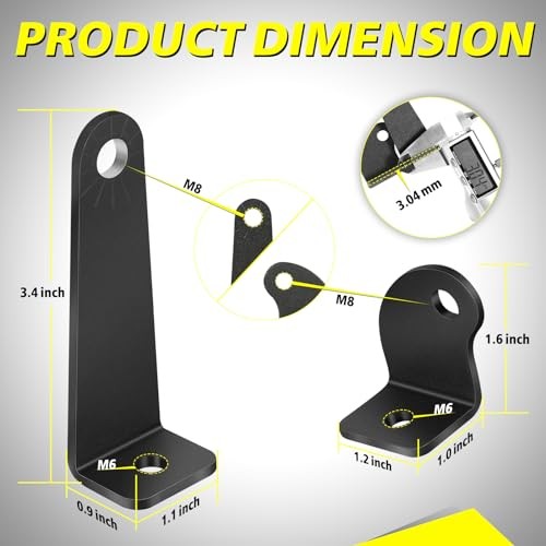 Light Bar Mounting Brackets 2 Packs Universal Side-Mounted 3MM Thick - 2 Packs