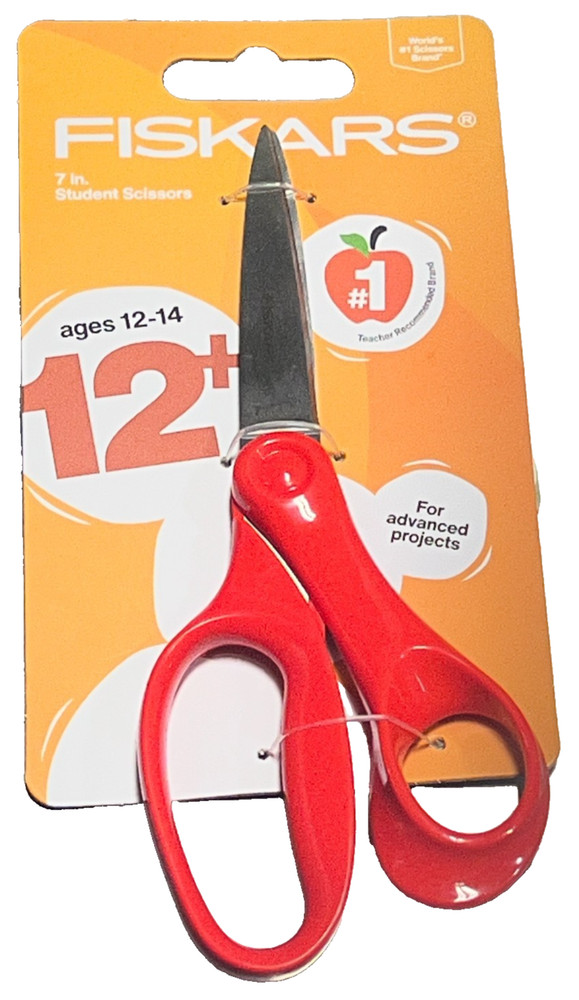 Fiskars Student Scissors 7" Kids 12+ Red