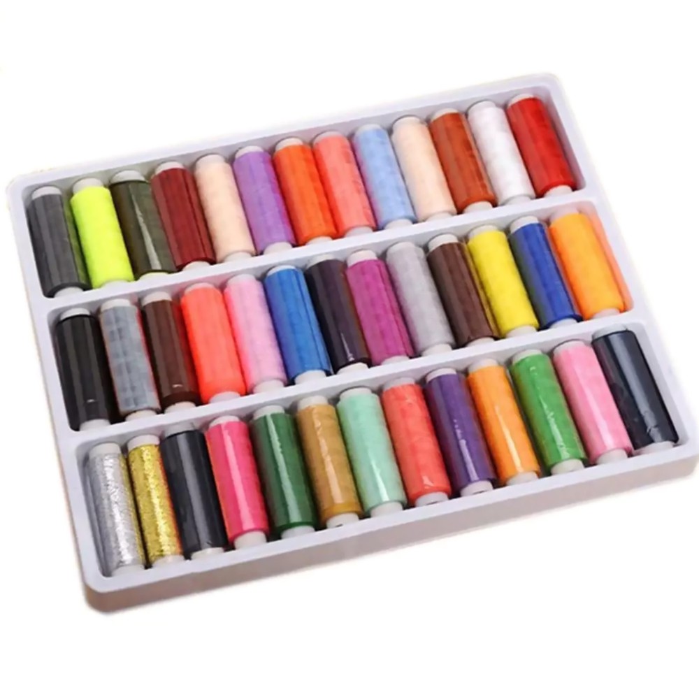 39Pcs Colored Sewing Thread Set Mixed Colors Sewing Thread 250 Yards/Axis