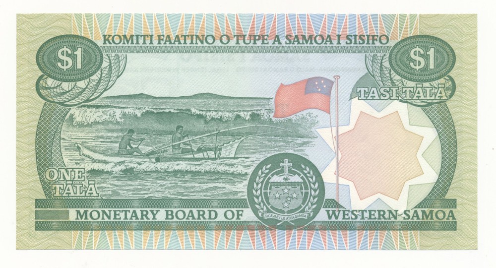 Samoa 1 Tala $1 ND 1980 P. 19 UNC Note