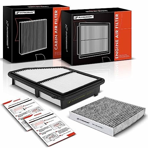 Engine Air Filter & Cabin Air Filter (w/Activated Carbon) - Compatible with
