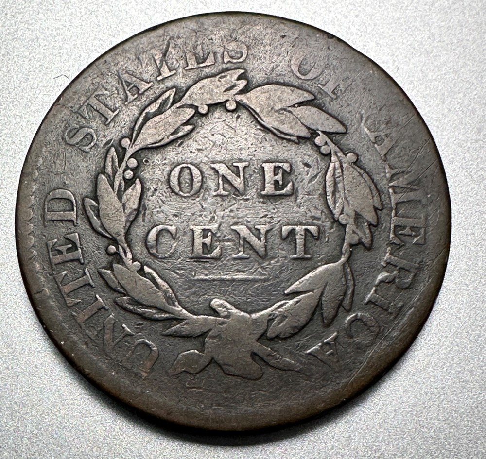 1820 CORNET HEAD LARGE CENT NICE DETAIIL #1608
