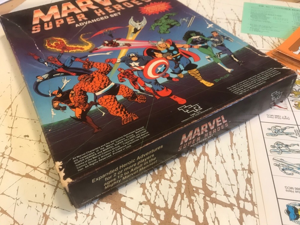 MARVEL SUPER HEROES ADVANCED SET TRS 1986 ROMPER GAME