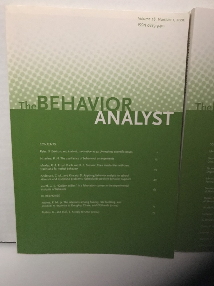 The Behavior Analyst, Volumes 28-32, 2005-2009
