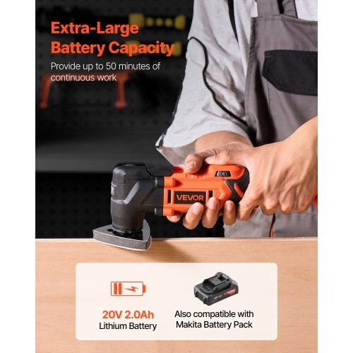 Cordless Oscillating Tool, 20V Oscillating Multi Tool Kit with 6 Variable Speeds