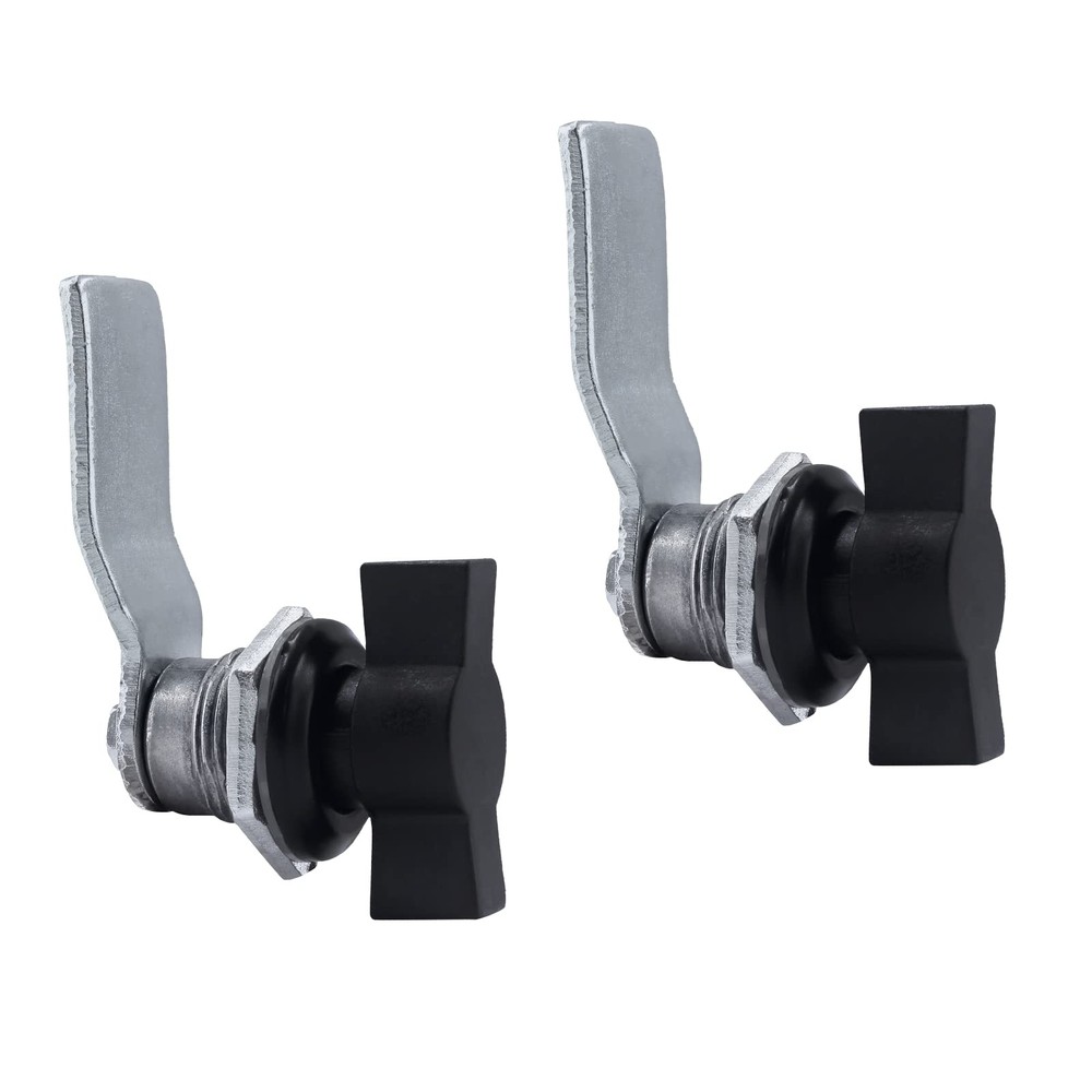 Offset Cam Locks with Thumb Operated Black Handle - 2 Pack Non-Locking