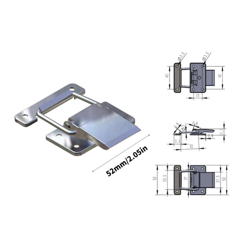 Permanent Untarnished Locking Latches Secure Sealing Mechanism Inside Use