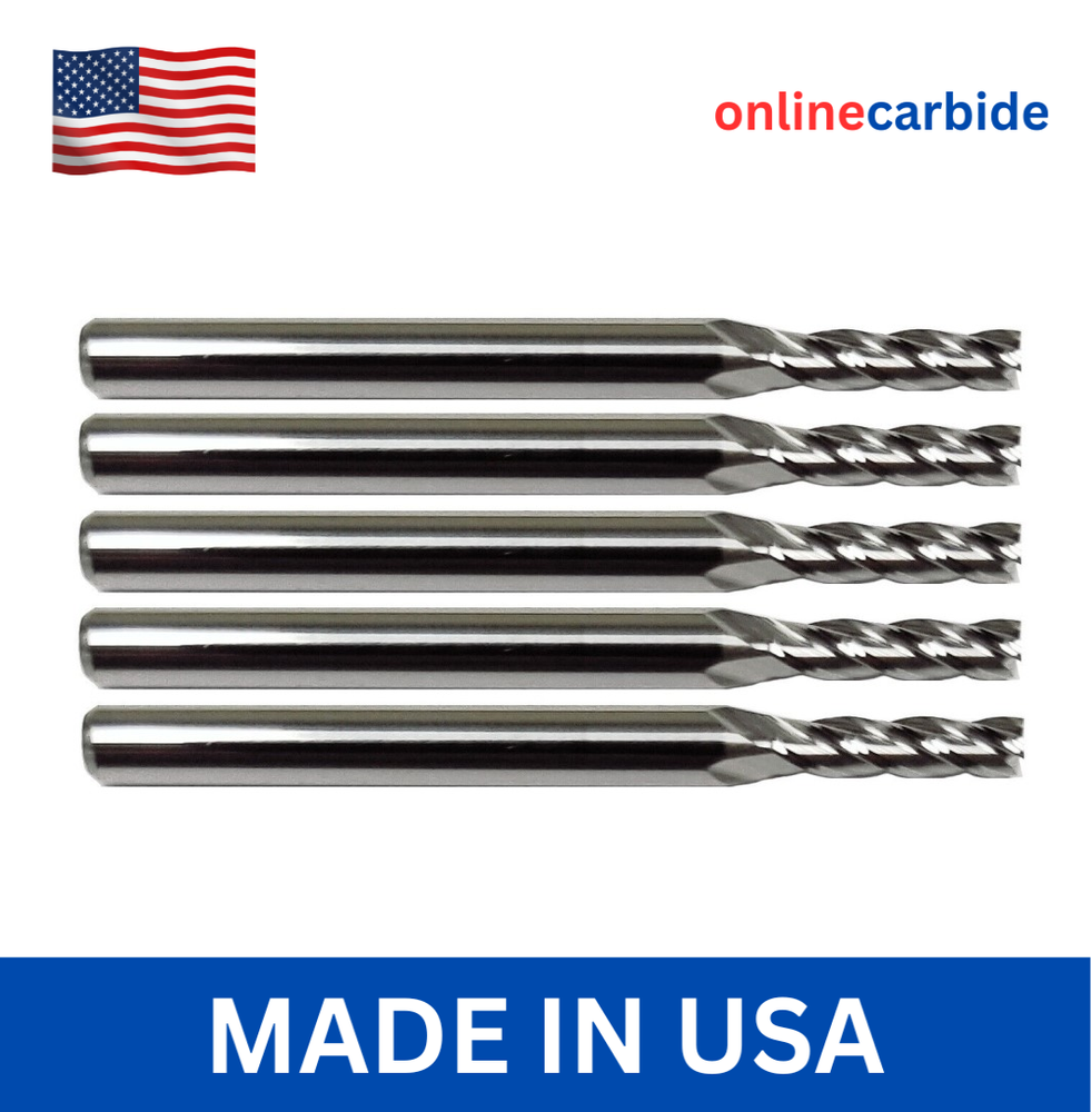 5 PCS 3/32" 4 FLUTE CARBIDE END MILL