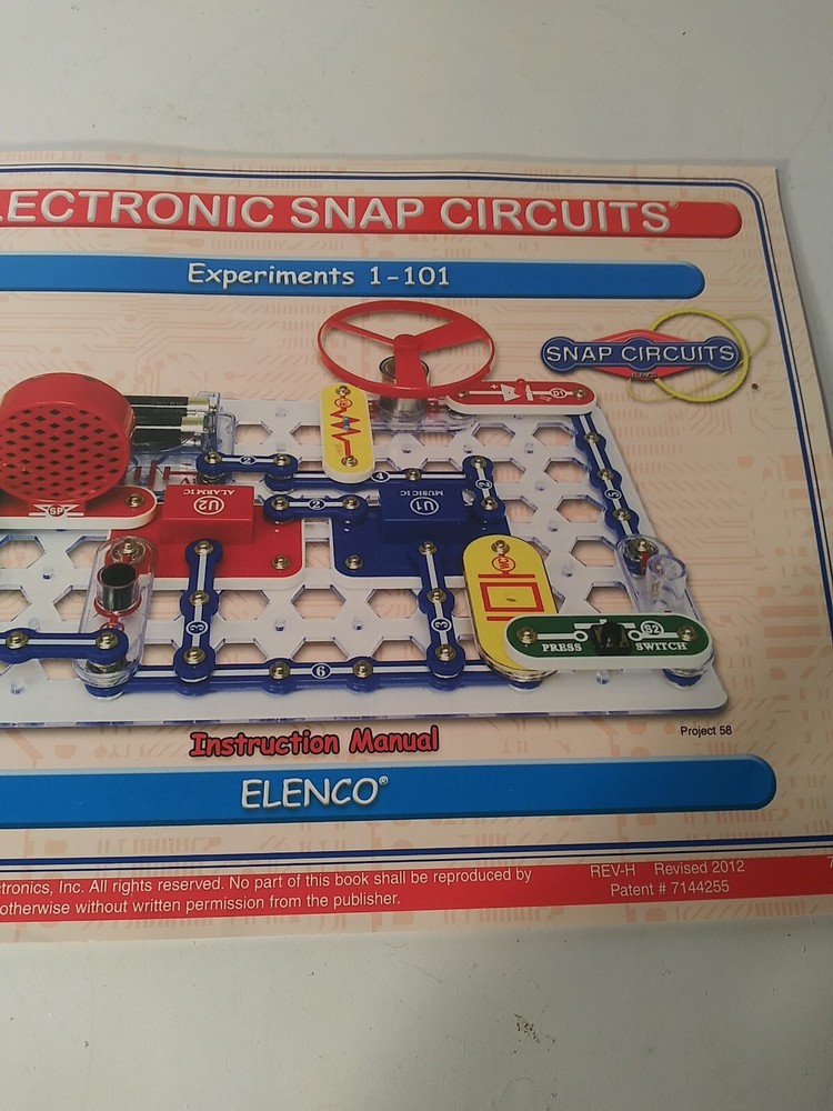 ELECTRONIC SNAP CIRCUITS Projects 1-101 instruction manual ONLY..2012