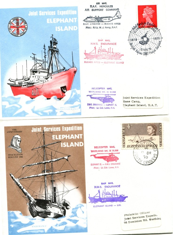 BRITISH ANTARCTIC TERRITORY COVERS (10) SEVERAL SIGNED