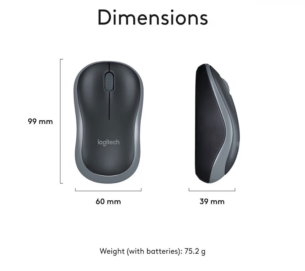Logitech Wireless Keyboard & Mouse Bundle Black USB Receiver QWERTY