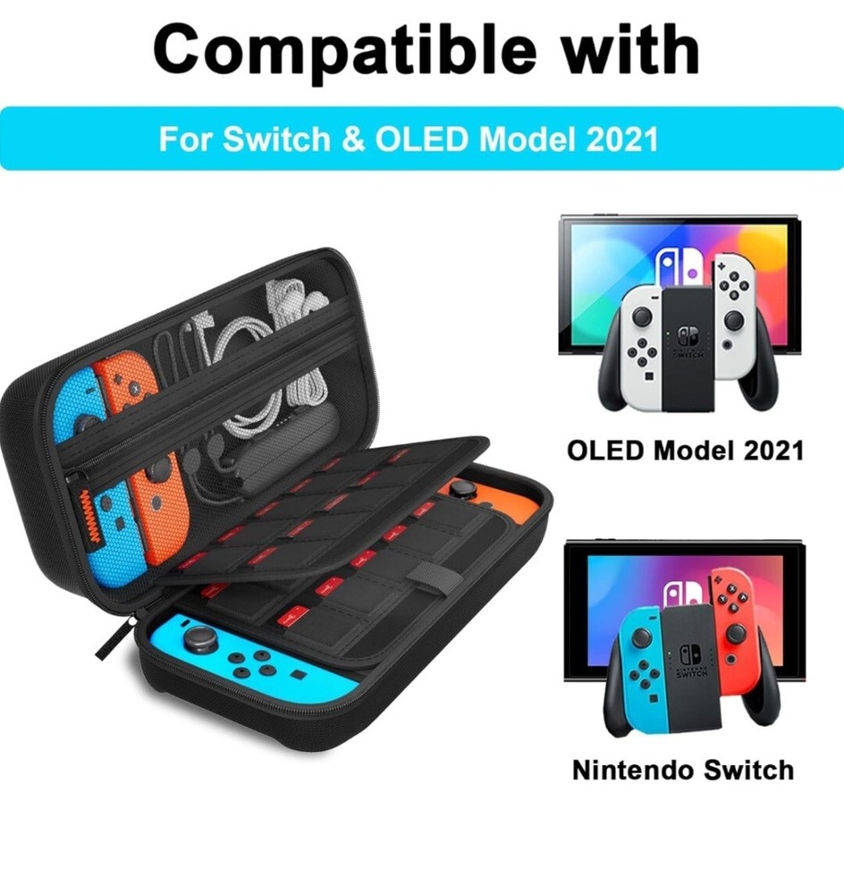 Switch Carrying Case For Nintendo Switch with 20 Games Spaces Hard Shell.
